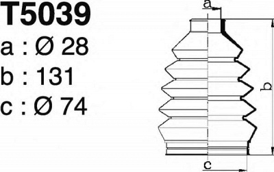 DEPA t5039 - Комплект пыльника, приводной вал