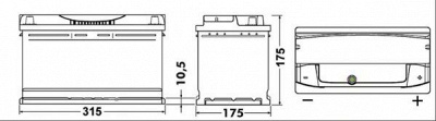 DETA da852 -  Батарея аккумуляторная, 12В 85А/ч