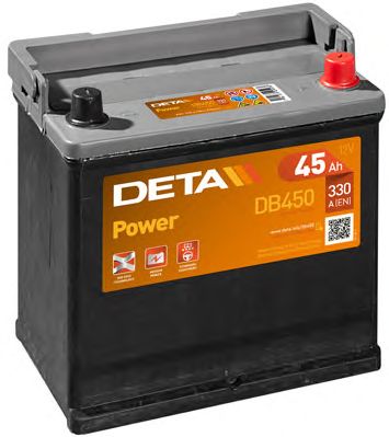 DETA db450 -  АККУМУЛЯТОР DETA POWER 12 V 45 AH 330 A ETN 0(R+)