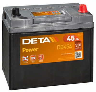 DETA db454 -  АККУМУЛЯТОР DETA POWER 12 V 45 AH 300 A ETN 0(R+)