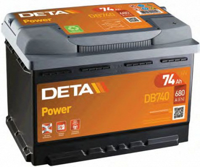 DETA db740 -  Батарея аккумуляторная, 12В 74А/ч