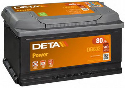 DETA db802 -  Батарея аккумуляторная, 12В 80А/ч
