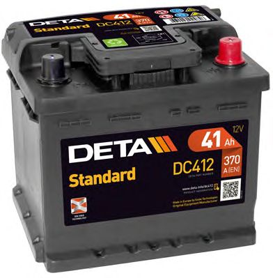 DETA dc412 -  АККУМУЛЯТОР DETA STANDARD 12 V 41 AH 370 A ETN 0(