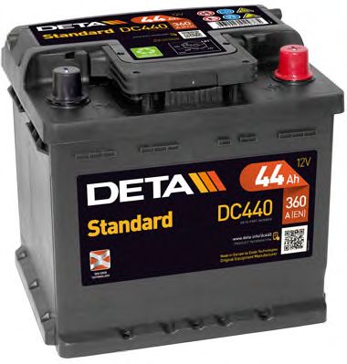 DETA dc440 -  АККУМУЛЯТОР DETA STANDARD 12 V 44 AH 360 A ETN 0(