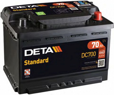 DETA dc700 -  Батарея аккумуляторная, 12В 70А/ч