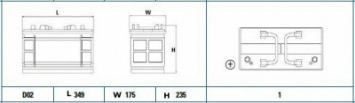 DETA dg1101 -  Стартерная аккумуляторная батарея