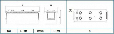 DETA dg1403 -  Стартерная аккумуляторная батарея