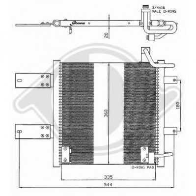 DIEDERICHS 8220801 -  Конденсатор, кондиционер