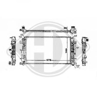 DIEDERICHS 8228103 -  Радиатор, охлаждение двигателя