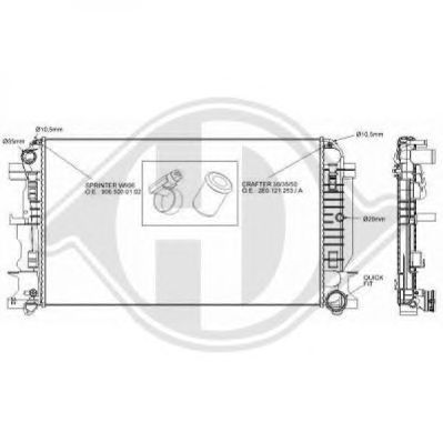 DIEDERICHS 8228104 -  Радиатор, охлаждение двигателя