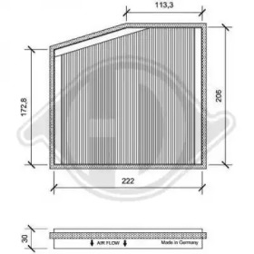 DIEDERICHS dci00911 -  Фильтр воздуха в салоне