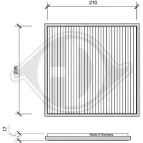 DIEDERICHS dci0101 -  Фильтр воздуха в салоне