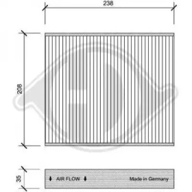 DIEDERICHS dci0103 -  Фильтр воздуха в салоне