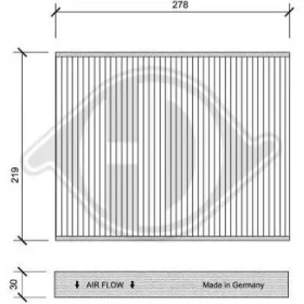 DIEDERICHS dci0104 -  Фильтр воздуха в салоне
