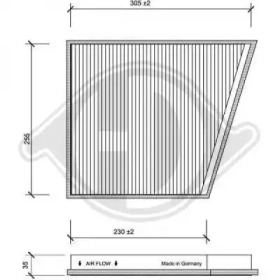 DIEDERICHS dci0119 -  Фильтр воздуха в салоне