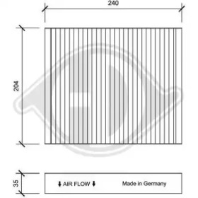 DIEDERICHS dci0187 -  Фильтр воздуха в салоне