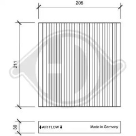 DIEDERICHS dci0198 -  Фильтр воздуха в салоне