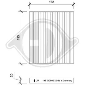 DIEDERICHS dci0199 -  Фильтр воздуха в салоне