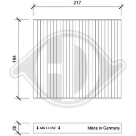 DIEDERICHS dci0233 -  Фильтр воздуха в салоне