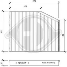 DIEDERICHS dci0255 -  Фильтр воздуха в салоне