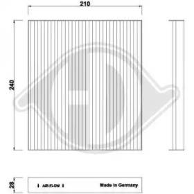 DIEDERICHS dci0266 -  Фильтр воздуха в салоне