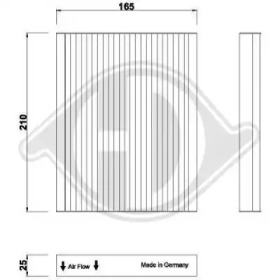 DIEDERICHS dci0268 -  Фильтр воздуха в салоне
