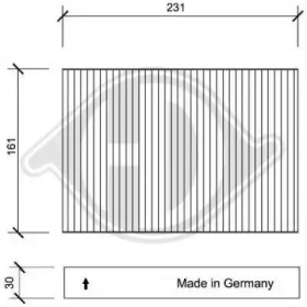 DIEDERICHS dci1043 -  Фильтр воздуха в салоне