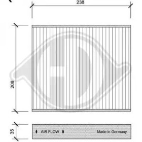 DIEDERICHS dci1103 -  Фильтр воздуха в салоне