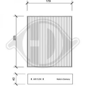 DIEDERICHS dci1124 -  Фильтр воздуха в салоне