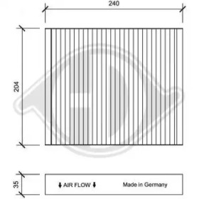 DIEDERICHS dci1187 -  Фильтр воздуха в салоне