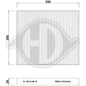 DIEDERICHS dci1205 -  Фильтр воздуха в салоне