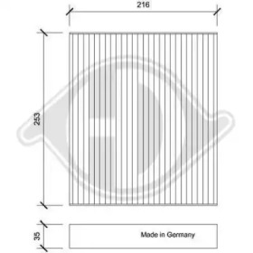 DIEDERICHS dci1208 -  Фильтр воздуха в салоне