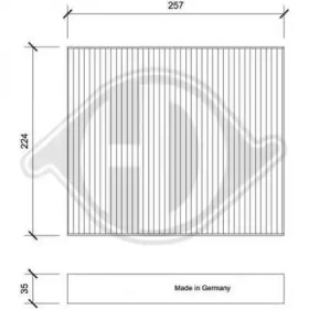 DIEDERICHS dci1213 -  Фильтр воздуха в салоне