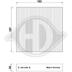 DIEDERICHS dci1238 -  Фильтр воздуха в салоне
