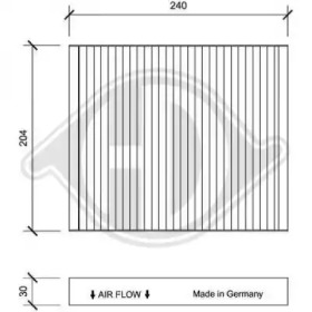 DIEDERICHS dci1239 -  Фильтр воздуха в салоне