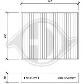 DIEDERICHS dci1240 -  Фильтр воздуха в салоне