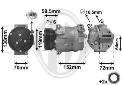 DIEDERICHS dck1386 -  Компрессор, кондиционер