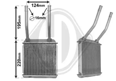 DIEDERICHS dcm1155 -  Теплообменник, отопление салона