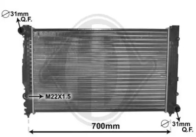 DIEDERICHS dcm1455 -  Радиатор, охлаждение двигателя