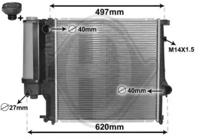 DIEDERICHS dcm1535 -  Радиатор, охлаждение двигателя
