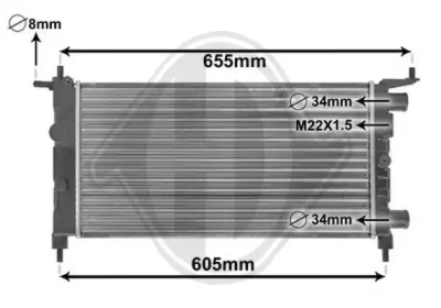 DIEDERICHS dcm2629 -  Радиатор, охлаждение двигателя