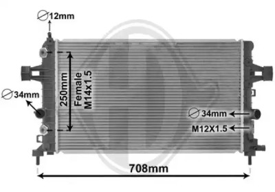 DIEDERICHS dcm2693 -  Радиатор, охлаждение двигателя