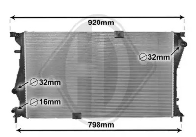 DIEDERICHS dcm2970 -  Радиатор, охлаждение двигателя