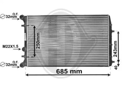 DIEDERICHS dcm3566 -  Радиатор, охлаждение двигателя