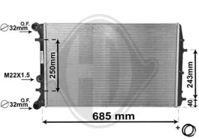 DIEDERICHS dcm3568 -  Радиатор, охлаждение двигателя