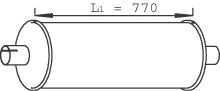 DINEX 28447 -  Средний глушитель выхлопных газов