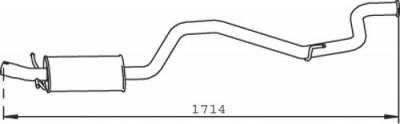 DINEX 32303 -  Глушитель выхлопных газов конечный
