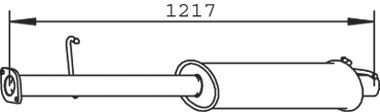 DINEX 32305 - Средний глушитель выхлопных газов