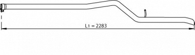 DINEX 32521 -  Труба выхлопного газа