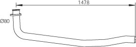 DINEX 47162 -  Труба выхлопного газа